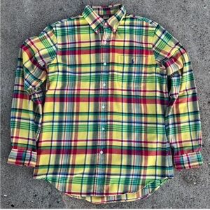 Polo Ralph Lauren Yellow Plaid Button up flannel Shirt